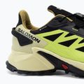 Scarpe da corsa da uomo Salomon Supercross 4 GTX nero/verde chiaro/acido lime 10