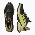 Scarpe da corsa da uomo Salomon Supercross 4 GTX nero/verde chiaro/acido lime 12