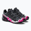 Salomon Speedcross 6 scarpe da corsa da donna ebano/bianco/molto berry 6