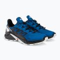 Scarpe da corsa Salomon Supercross 4 GTX da uomo blu lapis/nero/bianco 6