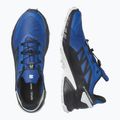 Scarpe da corsa Salomon Supercross 4 GTX da uomo blu lapis/nero/bianco 13