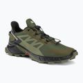 Salomon Supercross 4 scarpe da corsa uomo olvnig/grigio muschio/nero