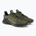 Salomon Supercross 4 scarpe da corsa uomo olvnig/grigio muschio/nero 6