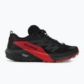 Scarpe da corsa da uomo Salomon Sense Ride 5 nero/rosso fuoco/nero 2