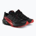 Scarpe da corsa da uomo Salomon Sense Ride 5 nero/rosso fuoco/nero 5