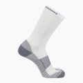 Calzini da corsa Salomon Aero Crew bianco/quarry/quiet shade