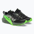 Scarpe da corsa da uomo Salomon Sense Ride 5 nero/laurel wreath/gecko verde 5