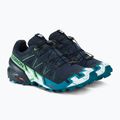 Scarpe da corsa Salomon Speedcross 6 da uomo in carbonio/tahitian tide/bianco 4