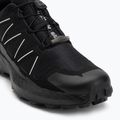 Scarpe da corsa da uomo Salomon Speedcross Peak nero/nero/grigio ghiacciaio 7