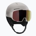 Casco da sci Salomon Osmo Pro Sigma Photo grigio violetto/rosso papavero