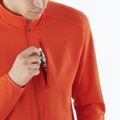 Felpa da trekking Salomon Essential Lightwarm FZ da uomo pomodoro ciliegia 3