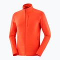 Felpa da trekking Salomon Essential Lightwarm FZ da uomo pomodoro ciliegia 5