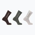 Salomon Everyday Crew 3 paia di calze silver cloud/sedona sage