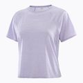 Maglietta da running da donna Salomon SHAKEout Air Crop SS Tee Cosmic Sky 3