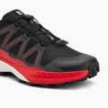 Scarpe da corsa da uomo Salomon Speedcross Peak nero/asfalto/rosso fiamma 7