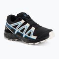 Scarpe da corsa per bambini Salomon Speedcross Waterproof nero/vaniglia ghiaccio/blu francese