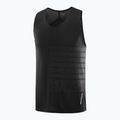 Canotta da corsa da uomo Salomon Sense Aero Singlet GFX nero profondo 4