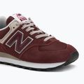 Scarpe New Balance uomo 574 rosso 7