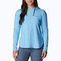 Felpa donna Columbia Sun Trek EU Pullover con cappuccio vista blue heather trekking