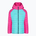 Piumino Columbia Powder Lite da bambino con cappuccio geyser/ghiaccio rosa