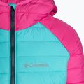 Piumino Columbia Powder Lite da bambino con cappuccio geyser/ghiaccio rosa 3