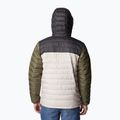 Piumino Columbia Powder Lite da uomo con cappuccio verde pietra scuro/squalo/verde pietra 3