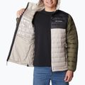 Piumino Columbia Powder Lite da uomo con cappuccio verde pietra scuro/squalo/verde pietra 5