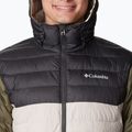 Piumino Columbia Powder Lite da uomo con cappuccio verde pietra scuro/squalo/verde pietra 6