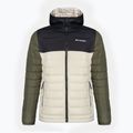 Piumino Columbia Powder Lite da uomo con cappuccio verde pietra scuro/squalo/verde pietra 8