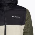 Piumino Columbia Powder Lite da uomo con cappuccio verde pietra scuro/squalo/verde pietra 10