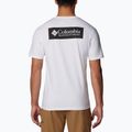 T-shirt trekking uomo Columbia North Cascades white/csc box logo 2
