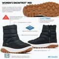 Stivali da neve donna Columbia Snowtrot Mid black/sea salt 10
