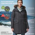 Cappotto imbottito da donna Columbia Suttle Mountain Long Insulated black 11