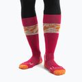 Calze da sci Icebreaker donna Ski+ Light OTC Alps 3D electron rosa/terra/neve 2
