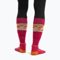 Calze da sci Icebreaker donna Ski+ Light OTC Alps 3D electron rosa/terra/neve 4