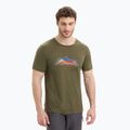 Icebreaker Tech Lite II 7 Mountain Tops Uomo Camicia da trekking loden