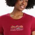 Maglietta da trekking Icebreaker Tech Lite II Mountain Geology da donna cherry 4