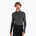 Uomo Icebreaker ZoneKnit 260 Mezza Zip termica a maniche lunghe jet heather/nero/metro heather/cb