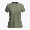 Maglietta da trekking Icebreaker donna Merino 150 Tech Lite SS Tee Van Camp lichen