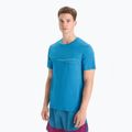 Camicia da trekking Icebreaker Tech Lite II Cadence Paths da uomo, geo blu