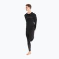 Uomo Icebreaker 200 Oasis Crewe Ski Stripes manica lunga termica nera 2
