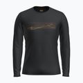 Uomo Icebreaker 200 Oasis Crewe Ski Stripes manica lunga termica nera 6