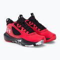 Under Armour GS Lockdown 6 rosso/nero/bianco scarpe da basket per bambini 4