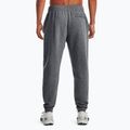 Pantaloni da allenamento maschili Under Armour Essential Fleece Joggers grigio medio melange/bianco 3