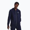 Felpa da uomo Under Armour Essential Fleece FZ Hood midnight navy/white