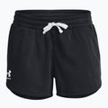 Pantaloncini da allenamento Under Armour Rival Fleece donna nero/bianco 3