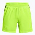 Pantaloncini da corsa Under Armour Launch Sw 5'' uomo lime surge/nero/riflettente 3