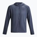 Under Armour Storm Run Uomo Giacca da corsa con cappuccio grigio acquazzone/blu porto/riflettente 4