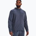 Under Armour Storm Run Uomo Giacca da corsa con cappuccio grigio acquazzone/blu porto/riflettente 6
