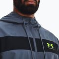Giacca da allenamento Under Armour Sportstyle Windbreaker da uomo, colore grigio/nero/lime surge 5